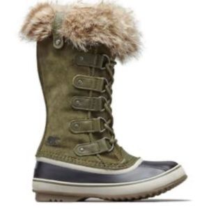 SOREL Pre-owned Women Waterproof insulated Joan Of Arctic Suede Olive Size 8